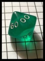 Dice : Dice - 10D - Unknown Translucent Green with White Numerals Percentile - Ebay Aug 2010